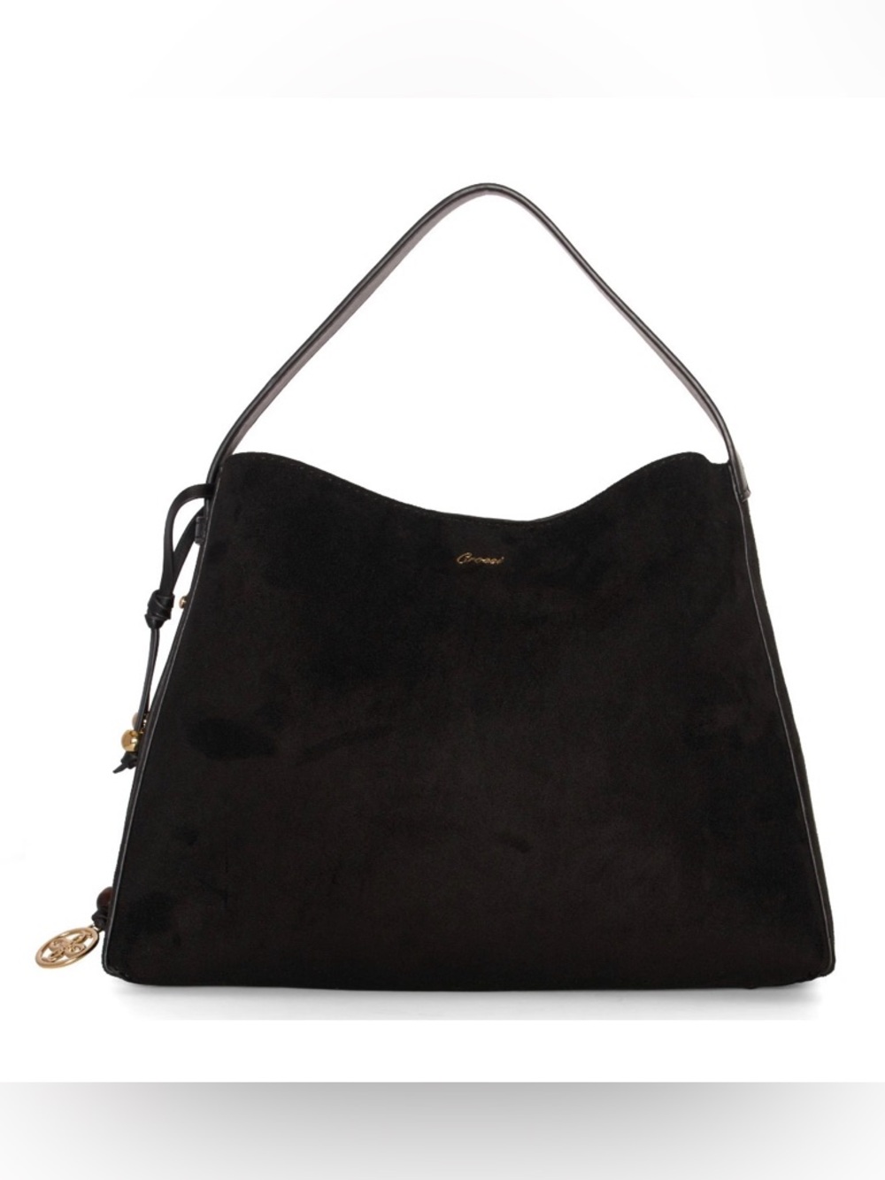 Grossi Solace Suede Top Handle Small Satchel Bag